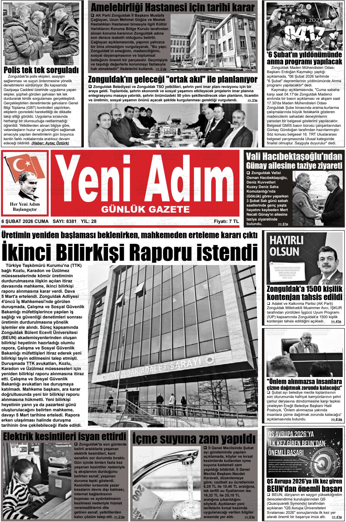 Zonguldak Yeniadim 06.02.2026