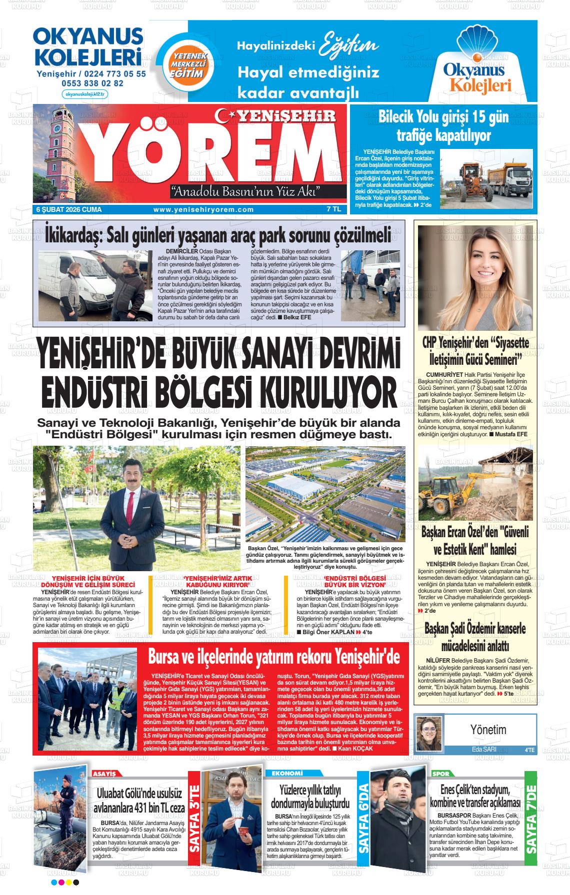 Bursa Yenisehiryorem 06.02.2026