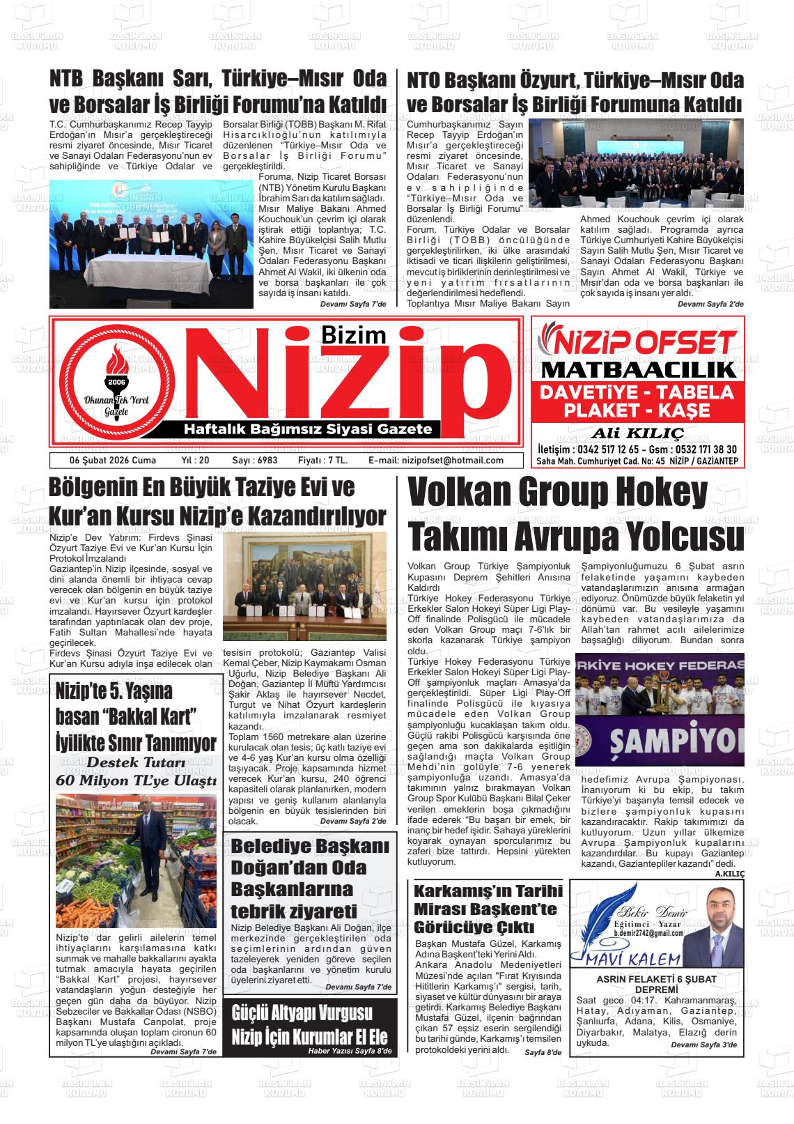 Gaziantep Yesilnizip 06.02.2026