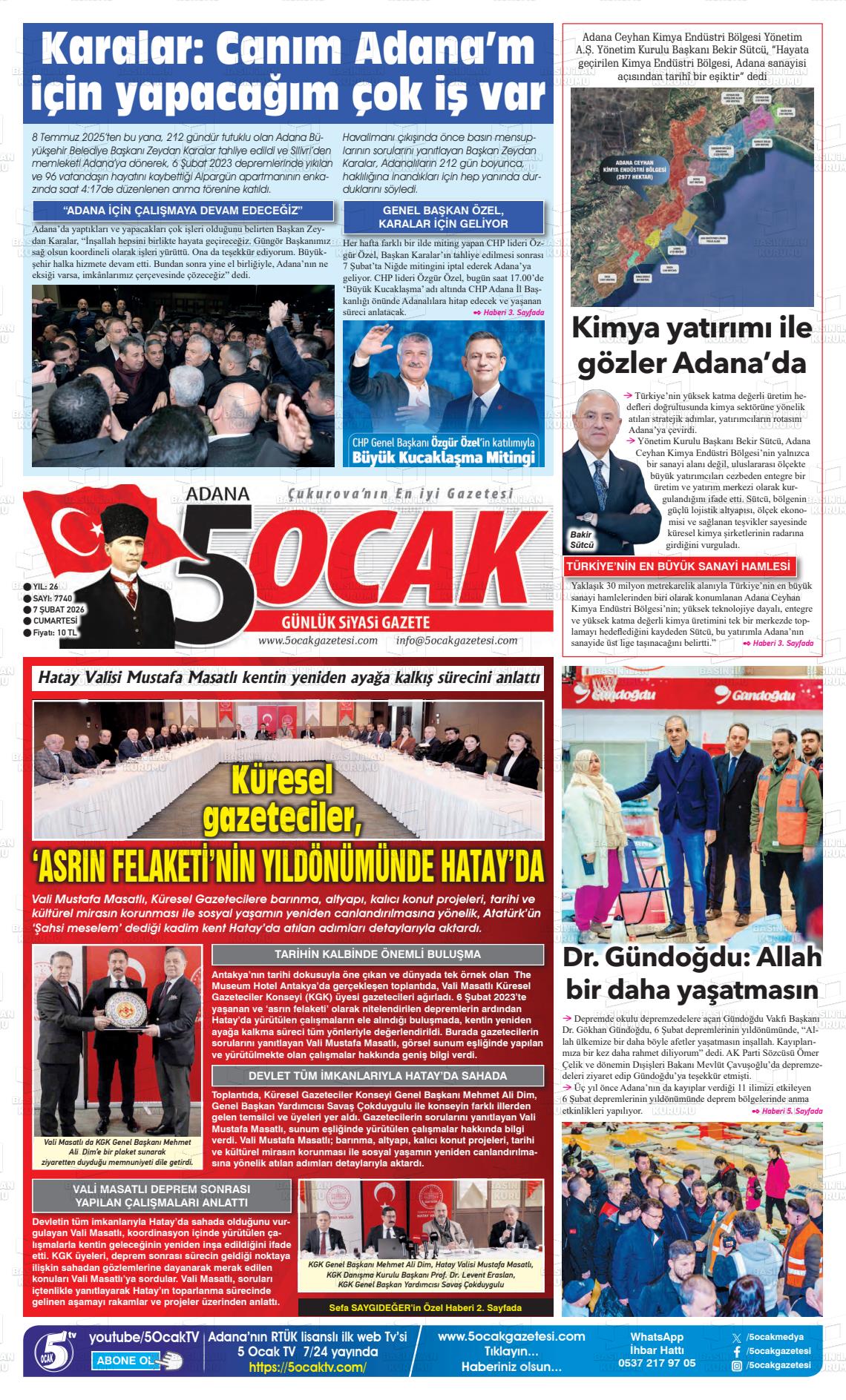Adana 5 Ocak 07.02.2026