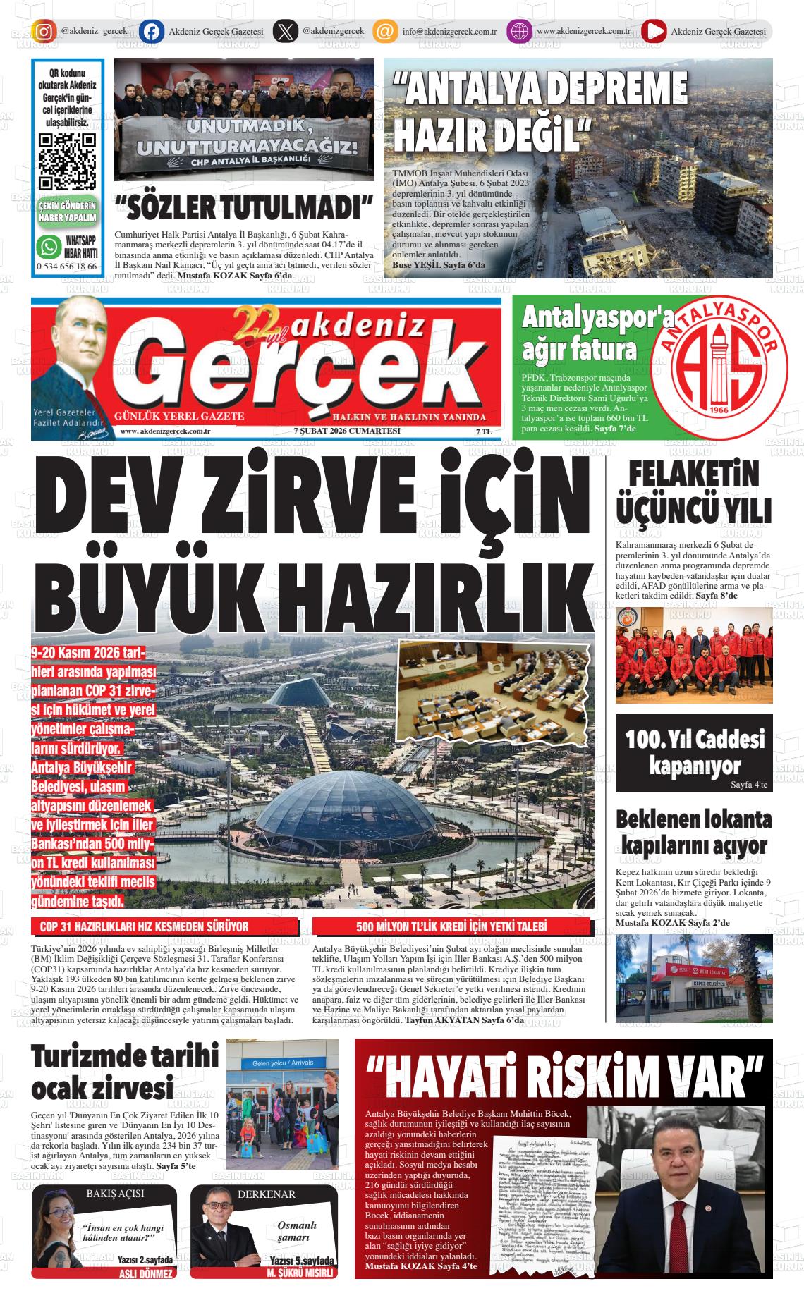 Antalya Akdenizgercek 07.02.2026