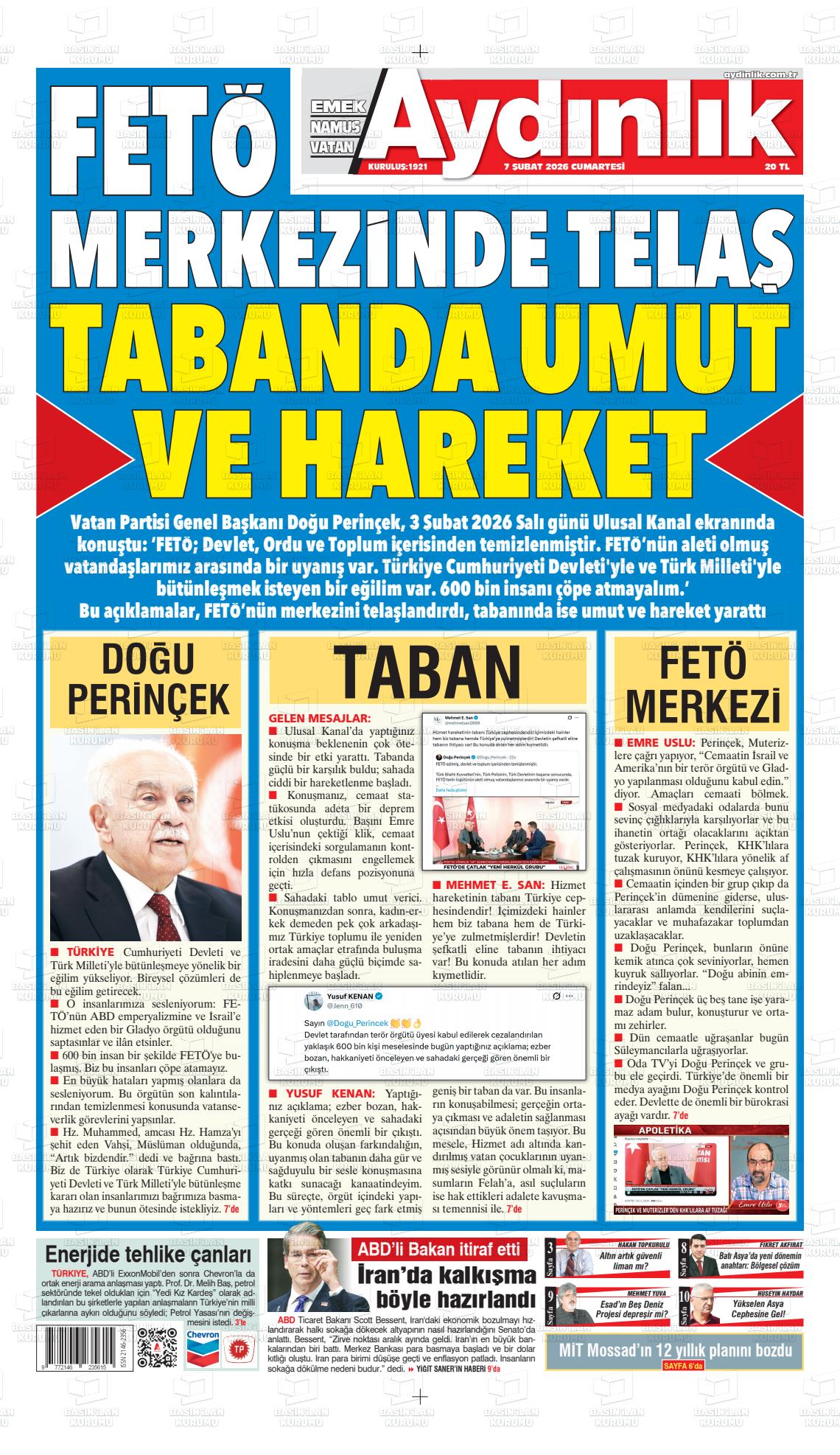 Istanbul Aydinlikvatanemeknamus 07.02.2026