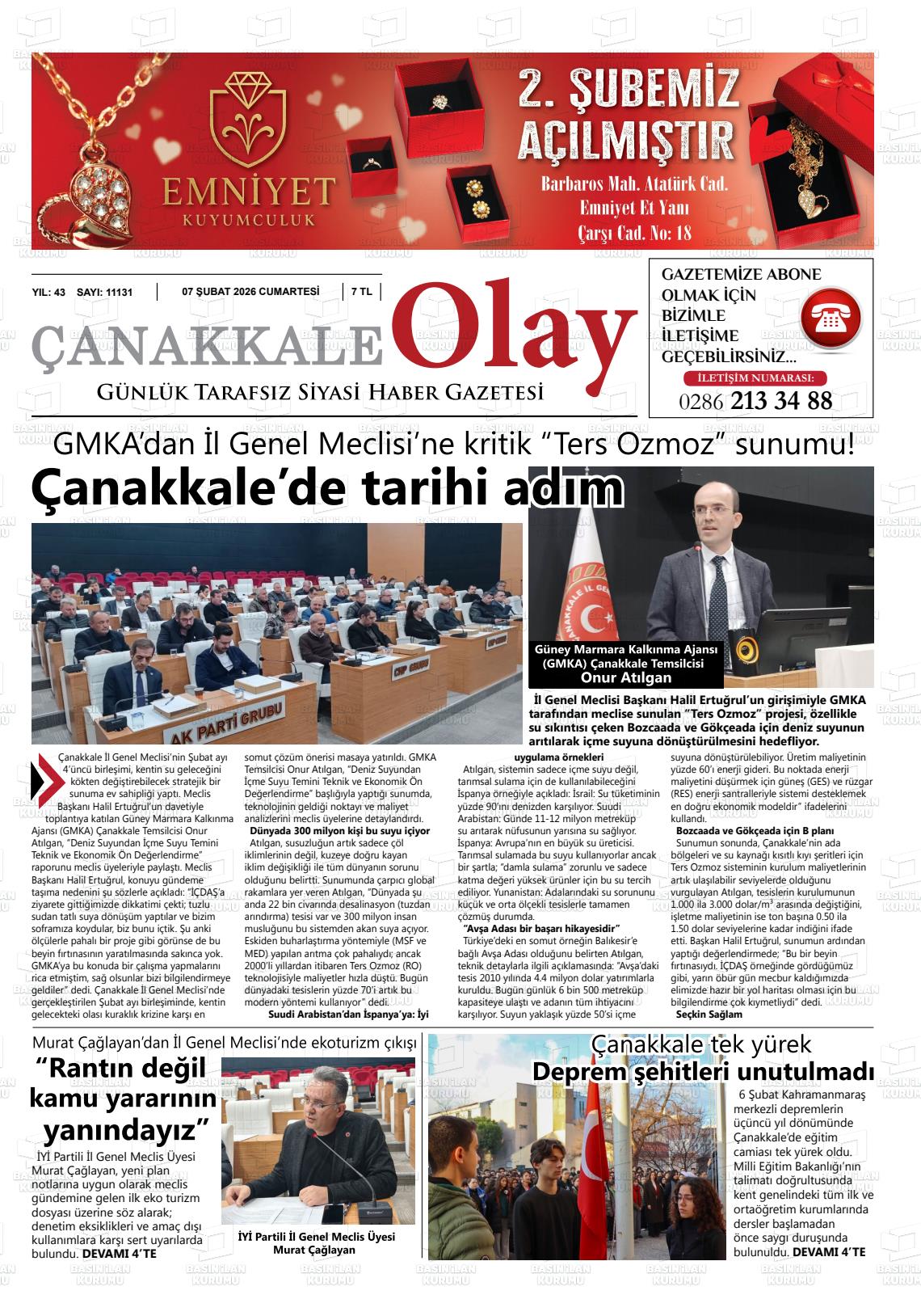 Canakkale Olay 07.02.2026