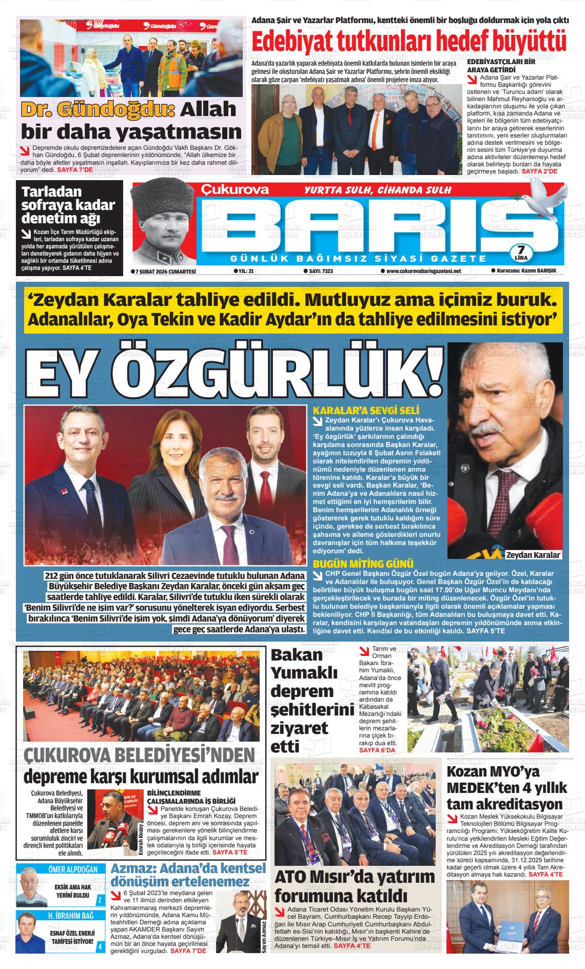 Adana Cukurovabaris 07.02.2026