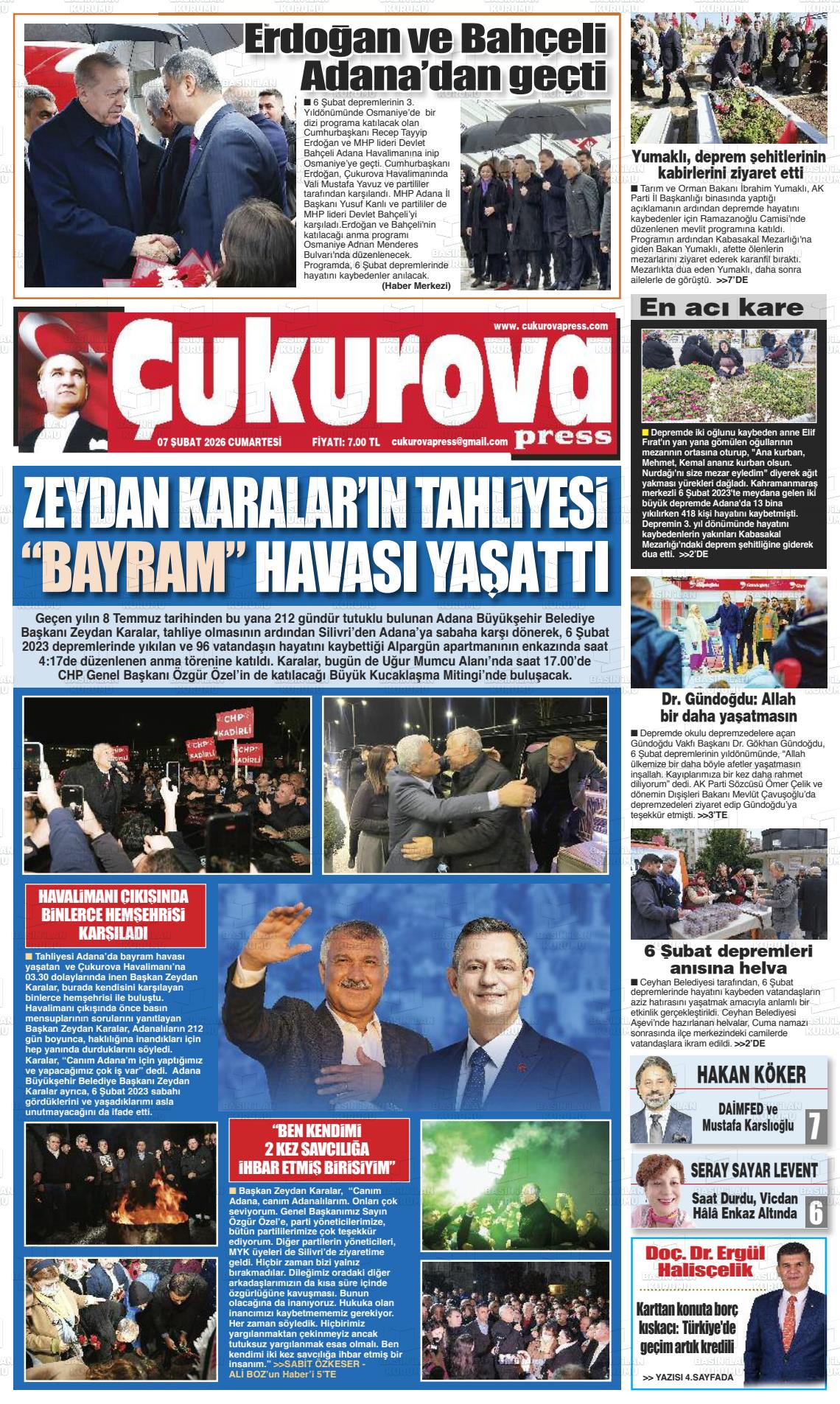 Adana Cukurovapress 07.02.2026