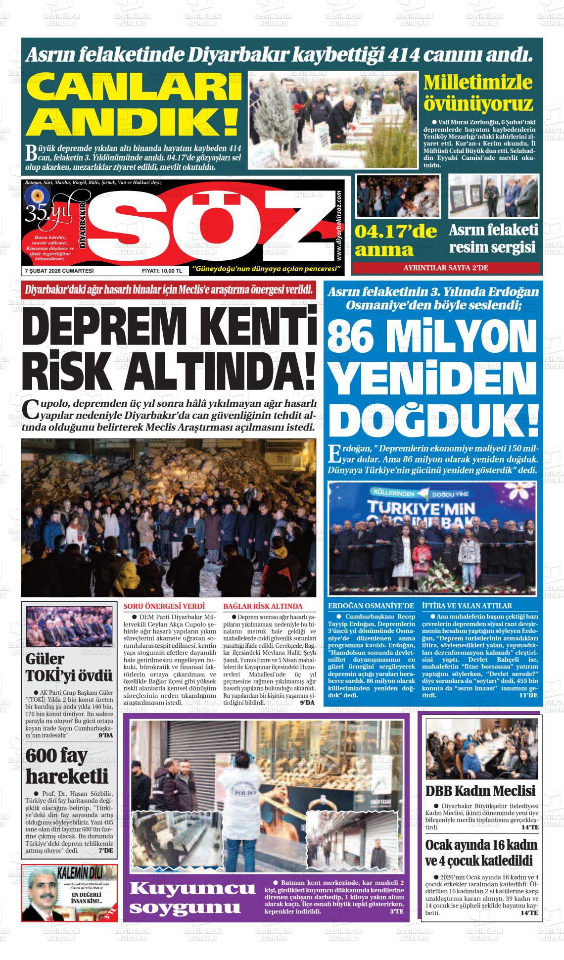 Diyarbakir Soz 07.02.2026