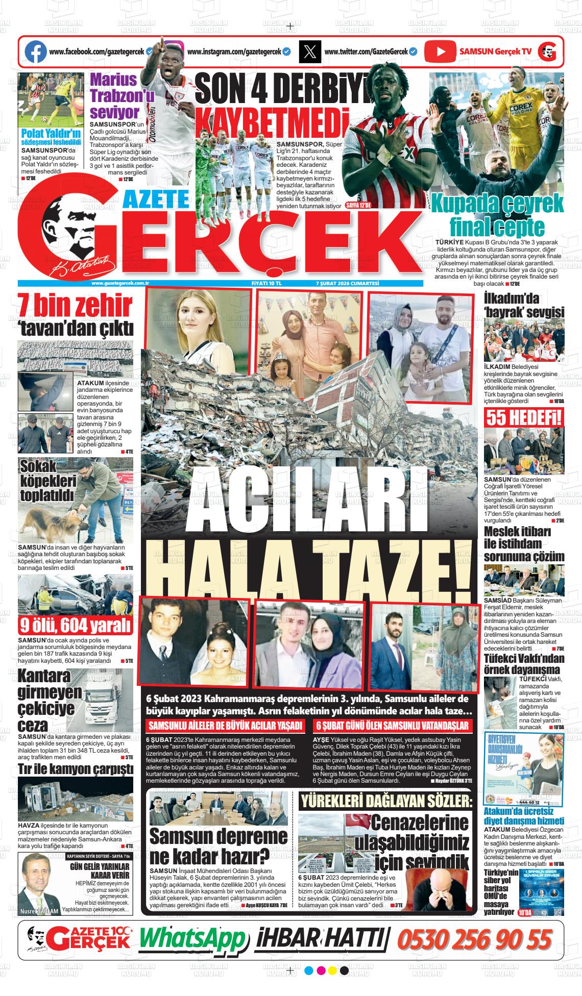 Samsun Gazetegercek 07.02.2026