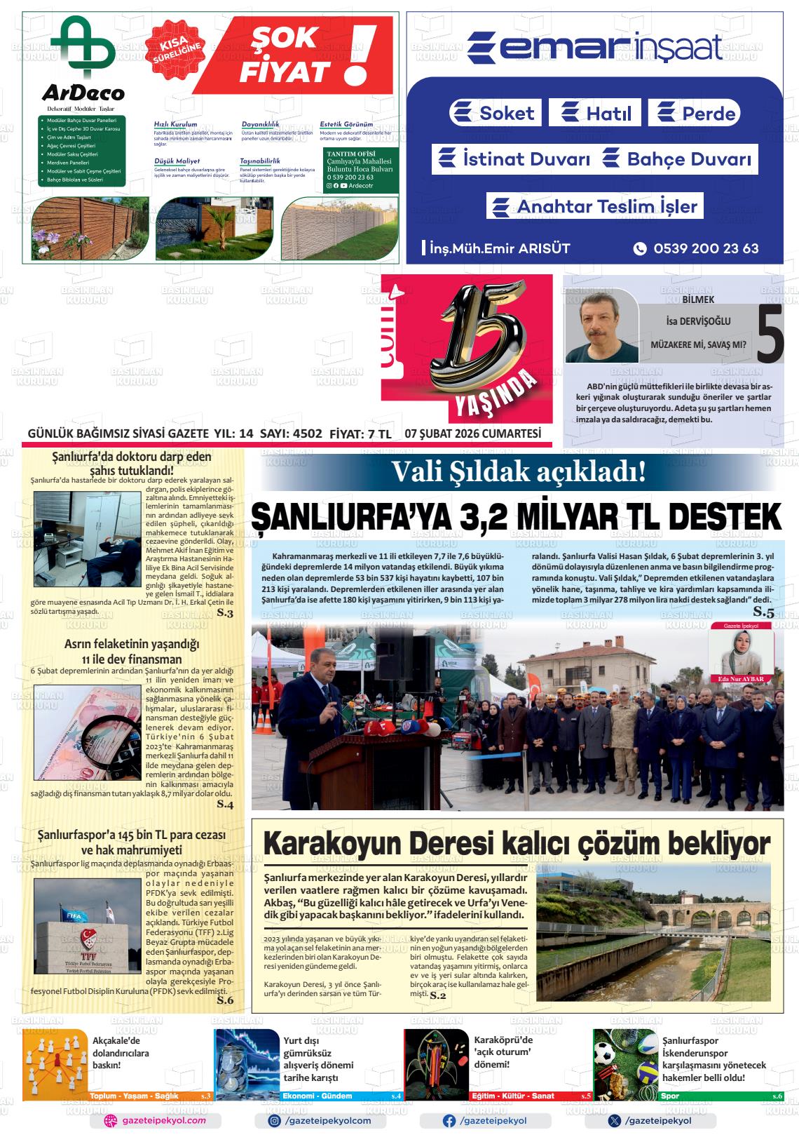 Sanliurfa Gazeteipekyol 07.02.2026