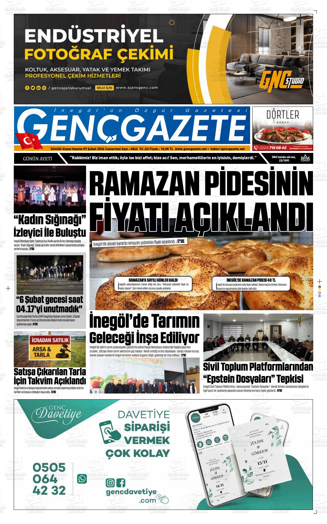 Bursa Gencgazete 07.02.2026