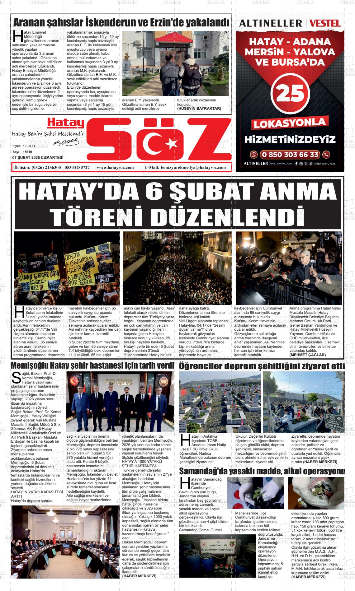 Hatay Soz 07.02.2026