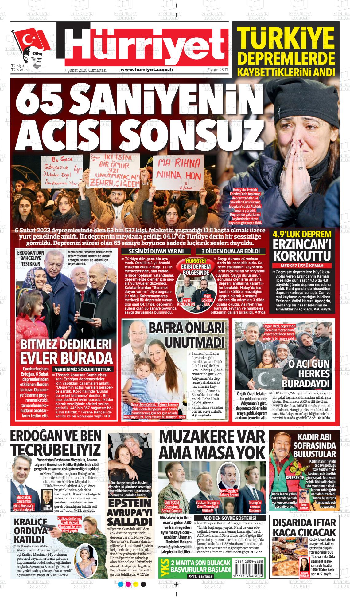 Hürriyet Gazetesi 07.02.2026