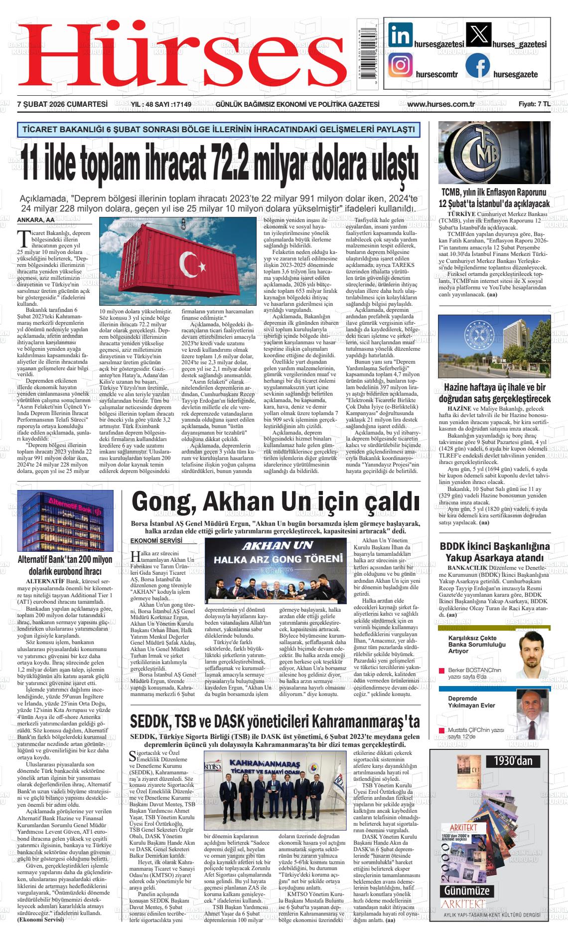 Hürses Gazetesi 07.02.2026