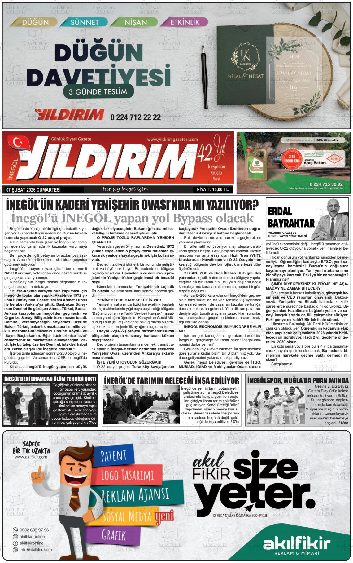 Bursa Inegolyildirim 07.02.2026