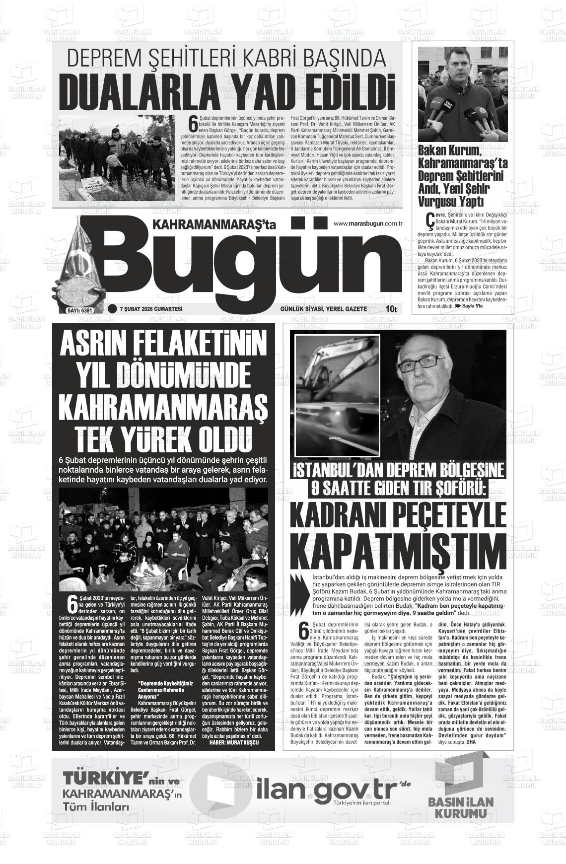 Kahramanmaras Tabugun 07.02.2026