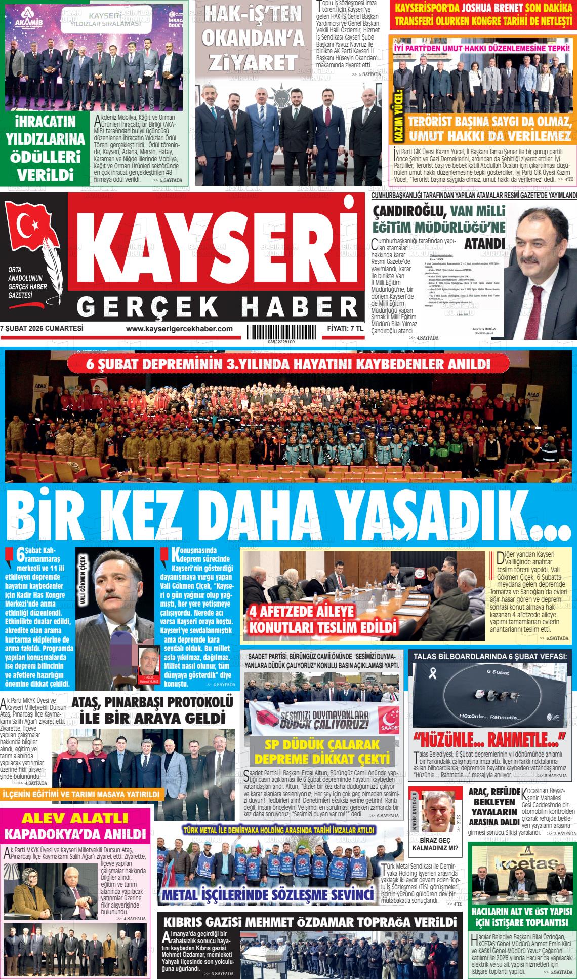 Kayseri Starhaber 07.02.2026