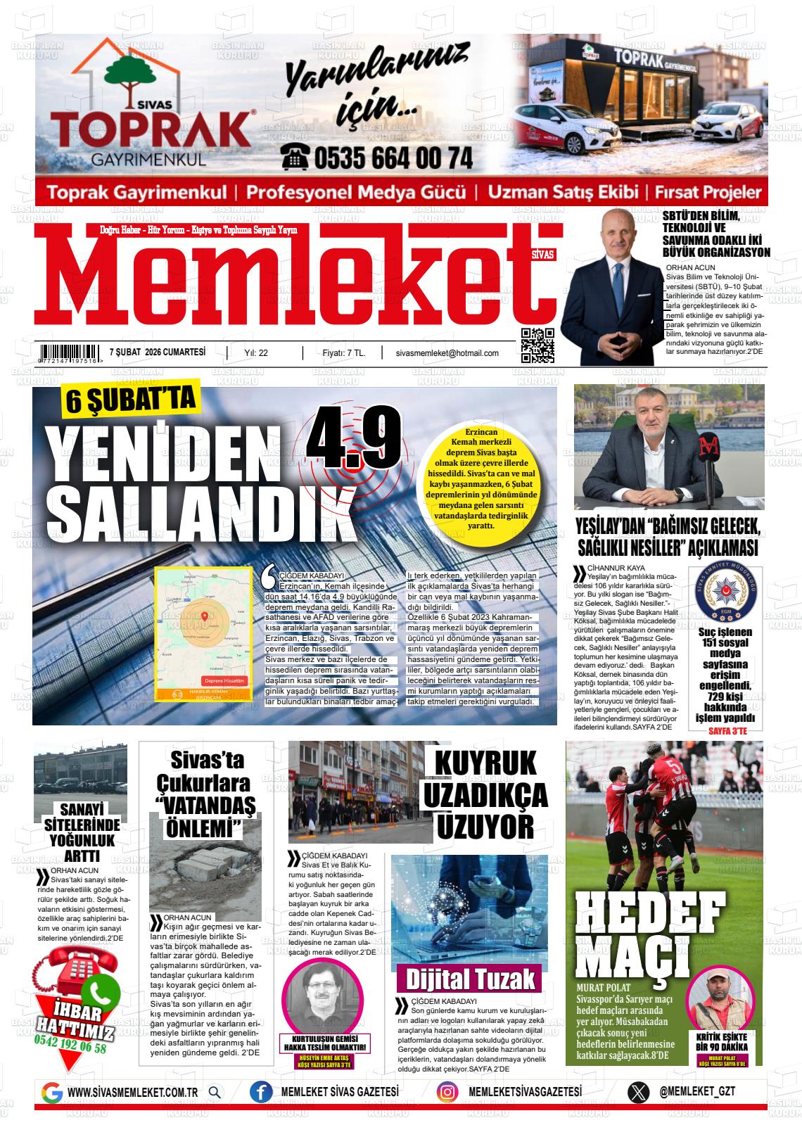 Sivas Memleket 07.02.2026