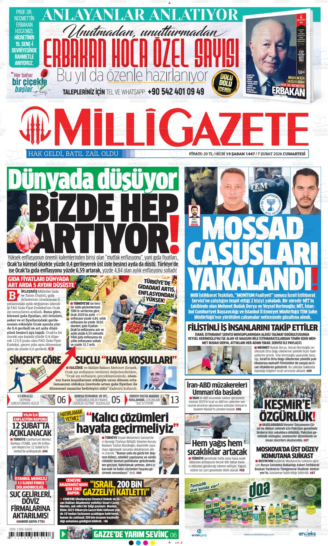 Milli Gazete Gazetesi 07.02.2026