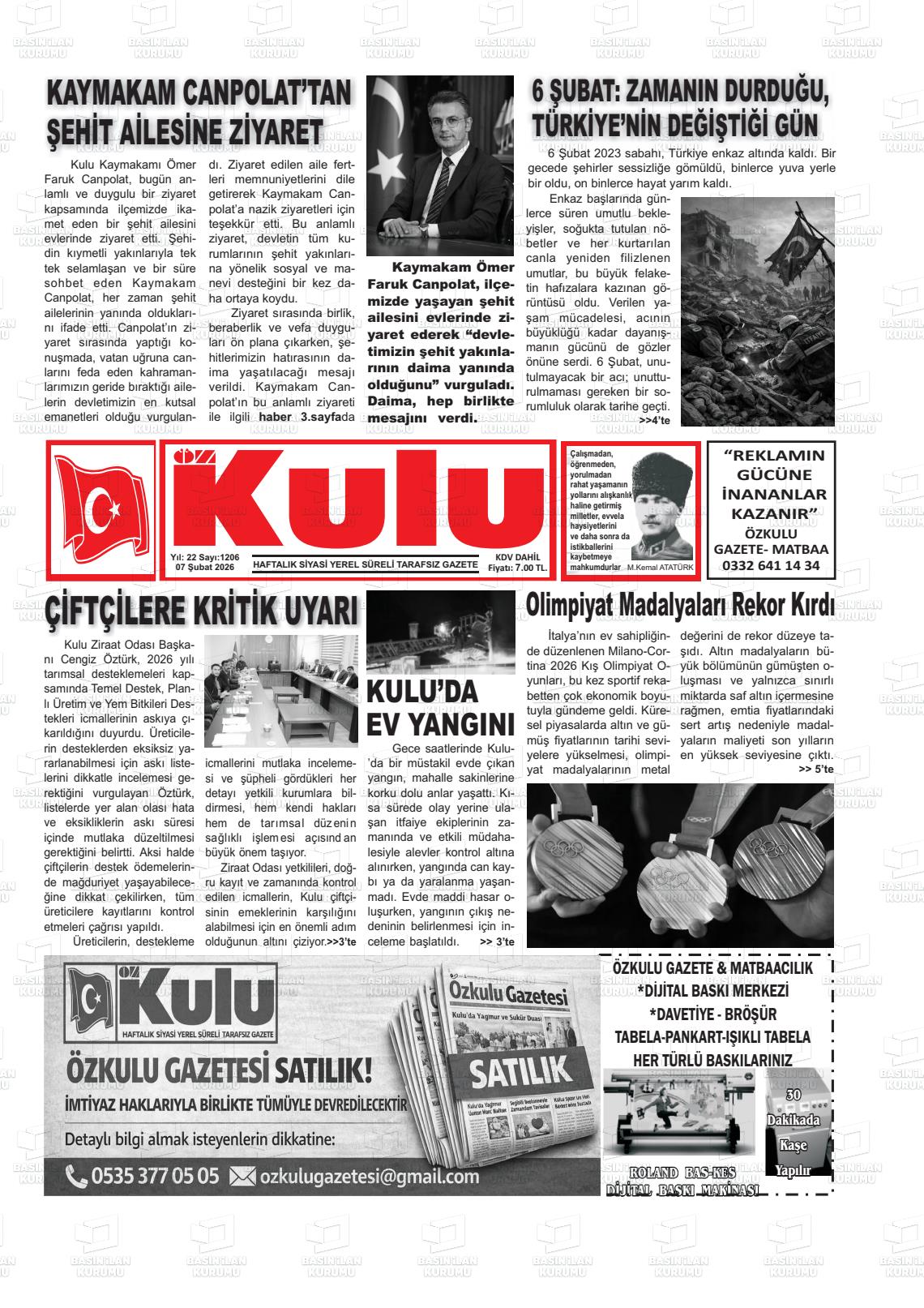 Konya Ozkulu 07.02.2026