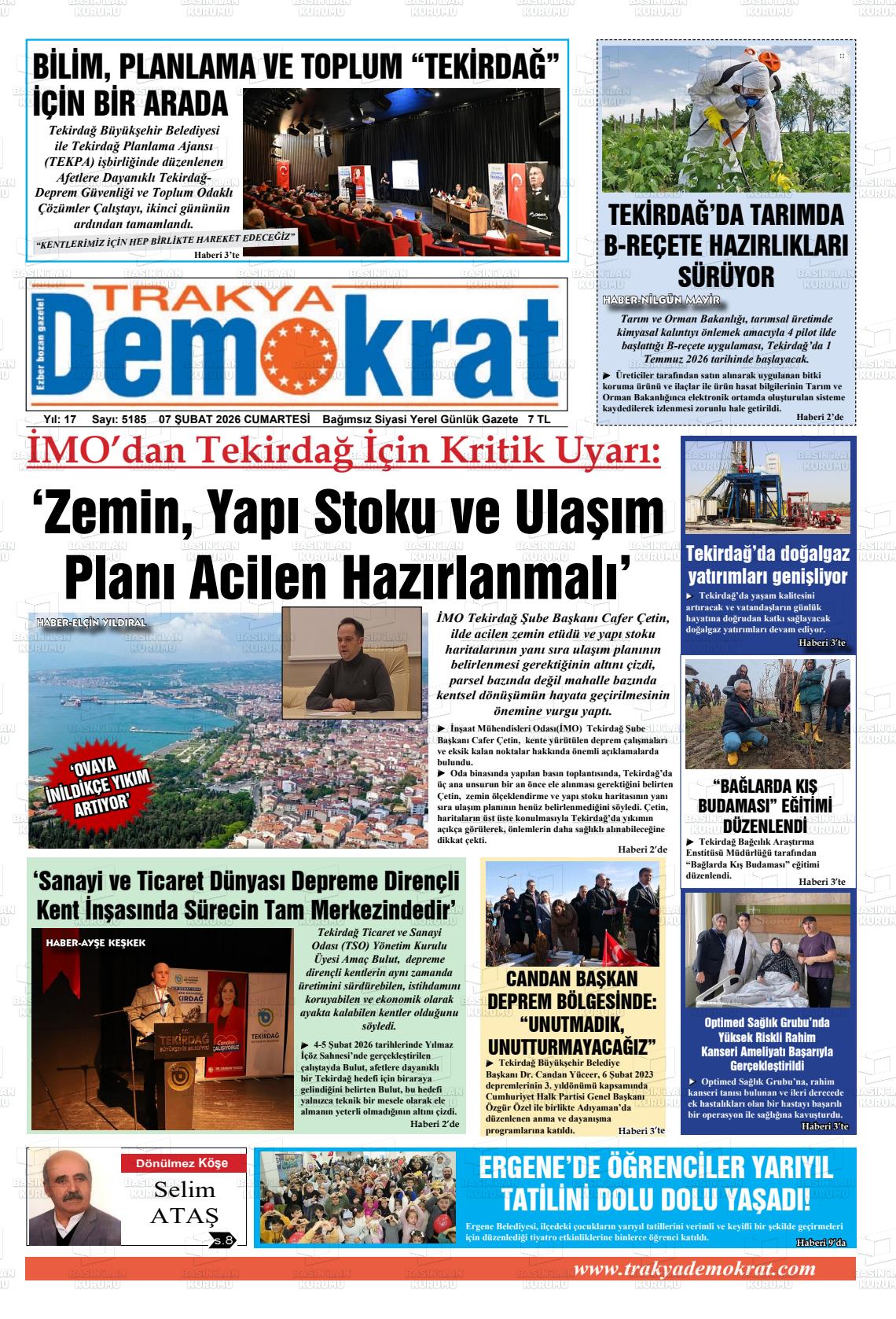 Tekirdag Trakyademokrat 07.02.2026