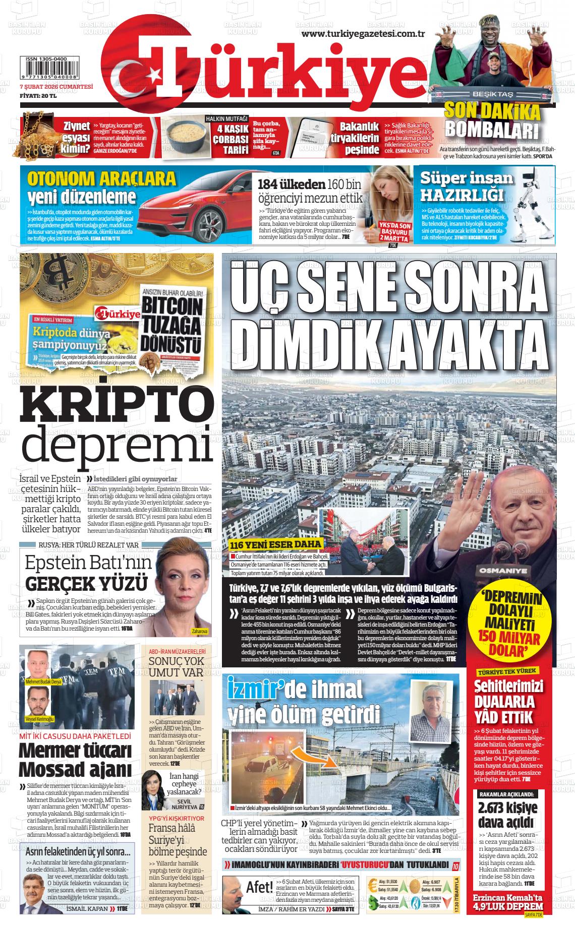 Türkiye Gazetesi 07.02.2026