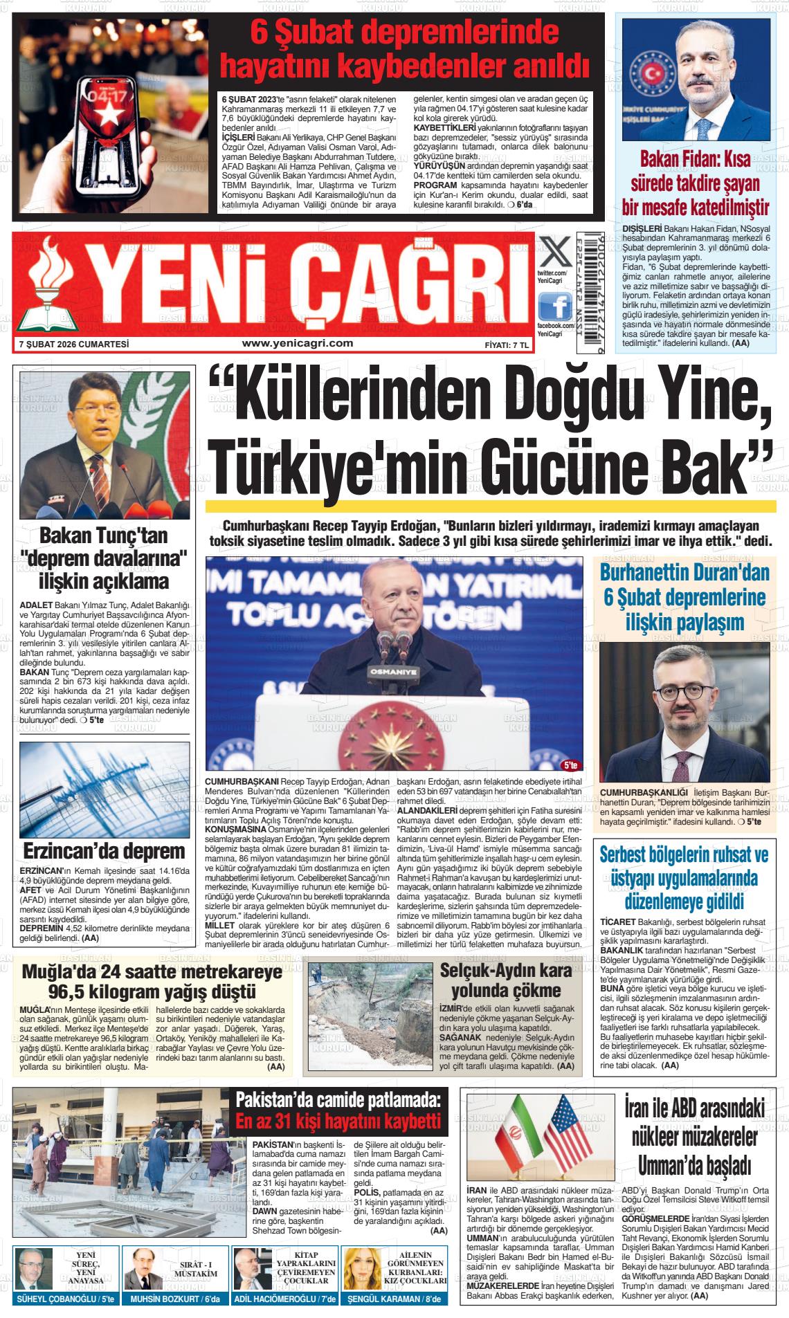 Istanbul Yenicagri 07.02.2026