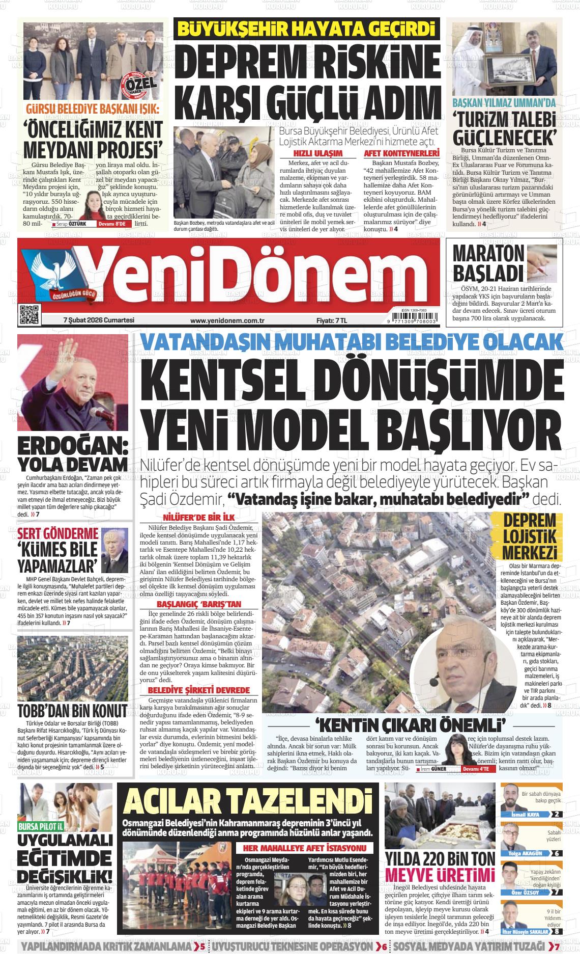 Bursa Yenidonem 07.02.2026