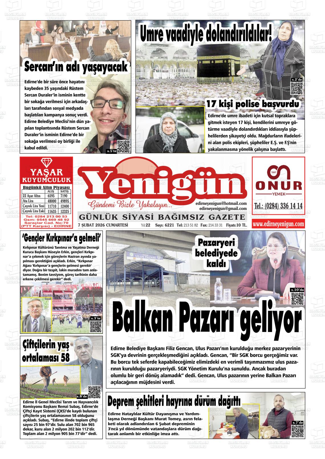 Izmir Yenigun 07.02.2026