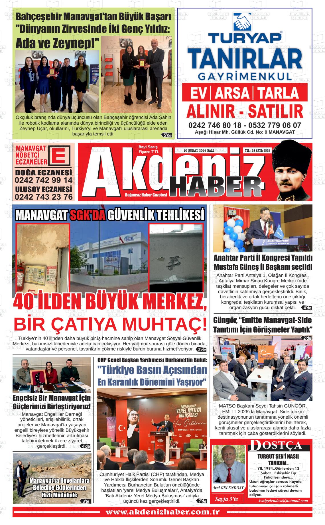 Antalya Akdenizhaber 10.02.2026