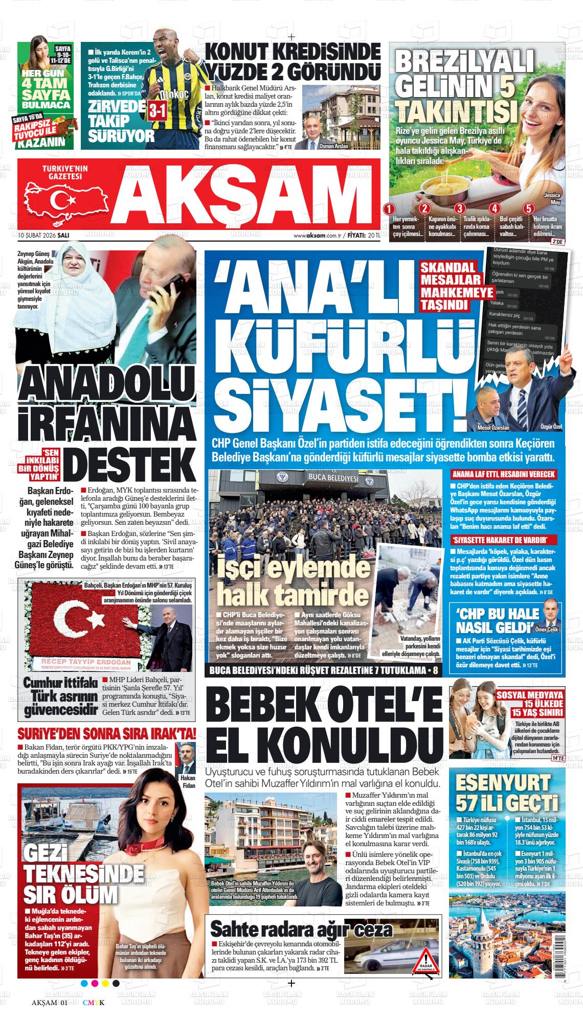 Akşam Gazetesi 10.02.2026