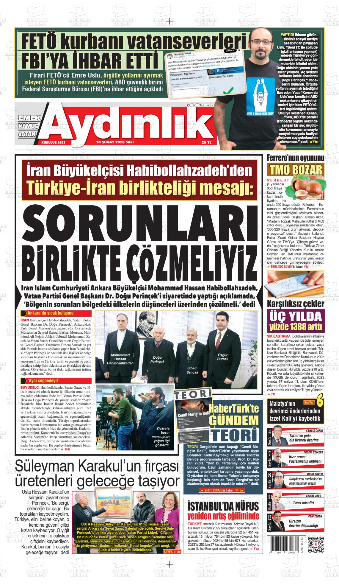 Istanbul Aydinlikvatanemeknamus 10.02.2026