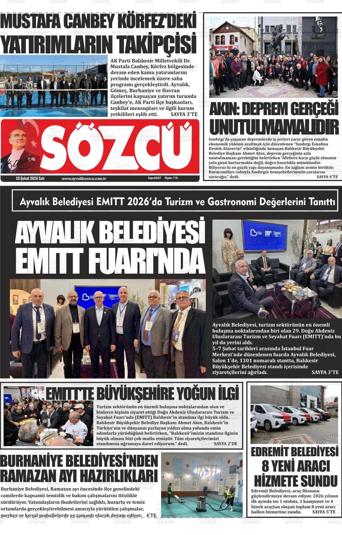 Balikesir Ayvaliksozcu 10.02.2026