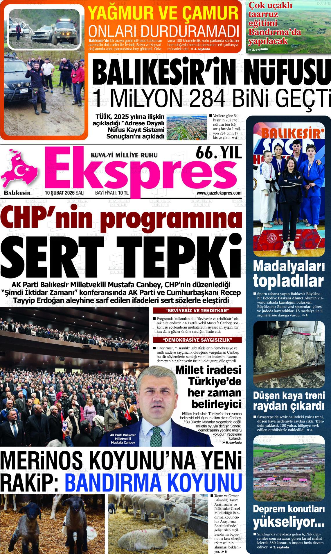 Balikesir Ekspres 10.02.2026
