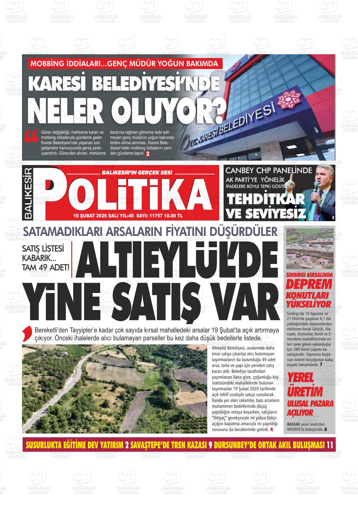 Balikesir Politika 10.02.2026