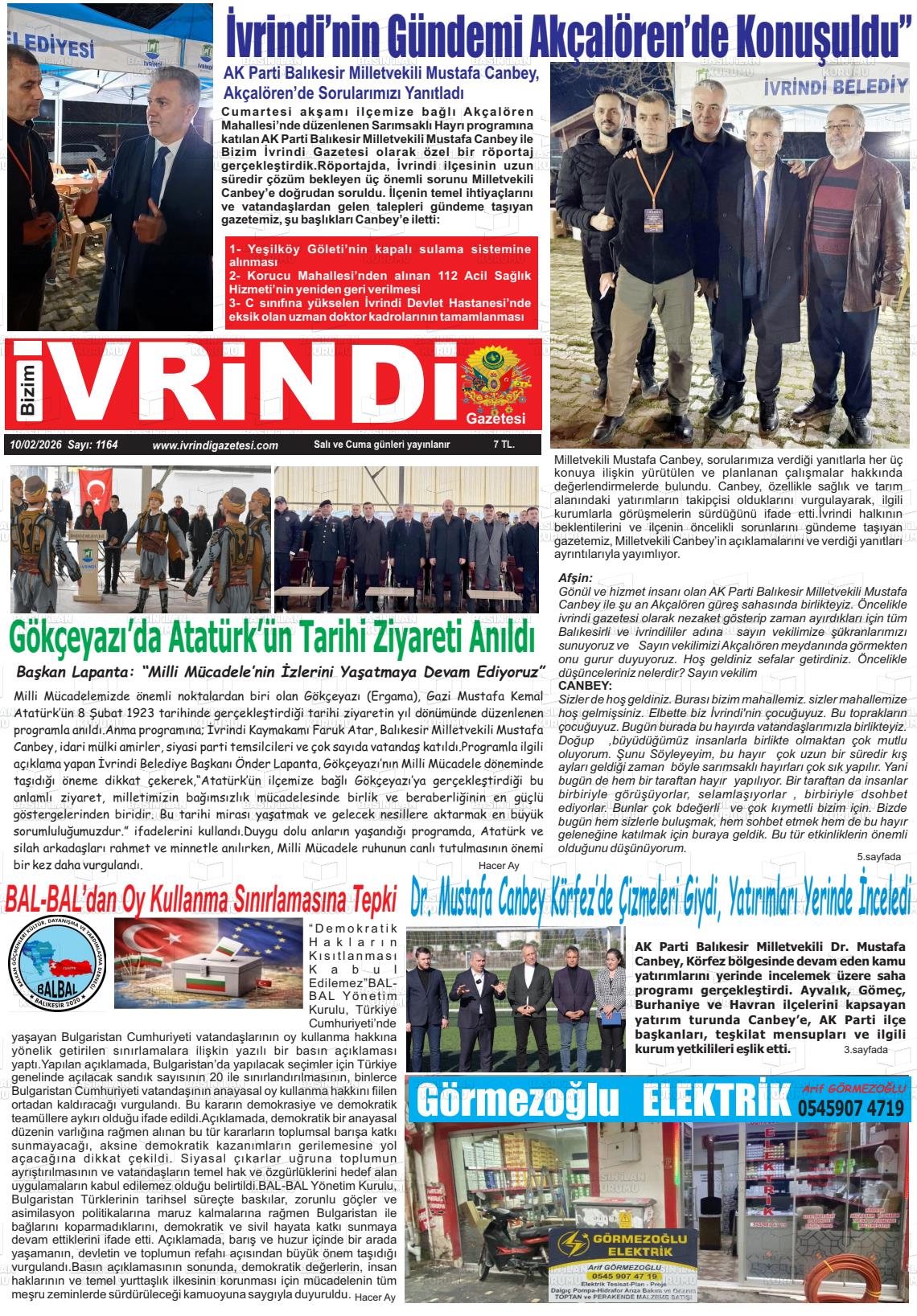 Balikesir Bizimivrindi 10.02.2026