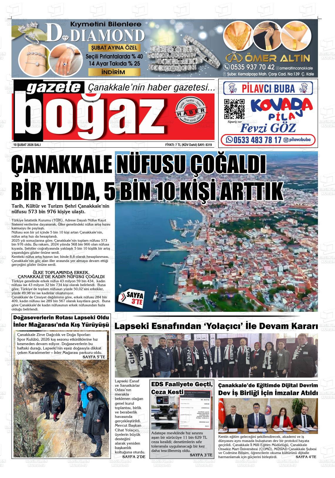 Canakkale Bogaz 10.02.2026