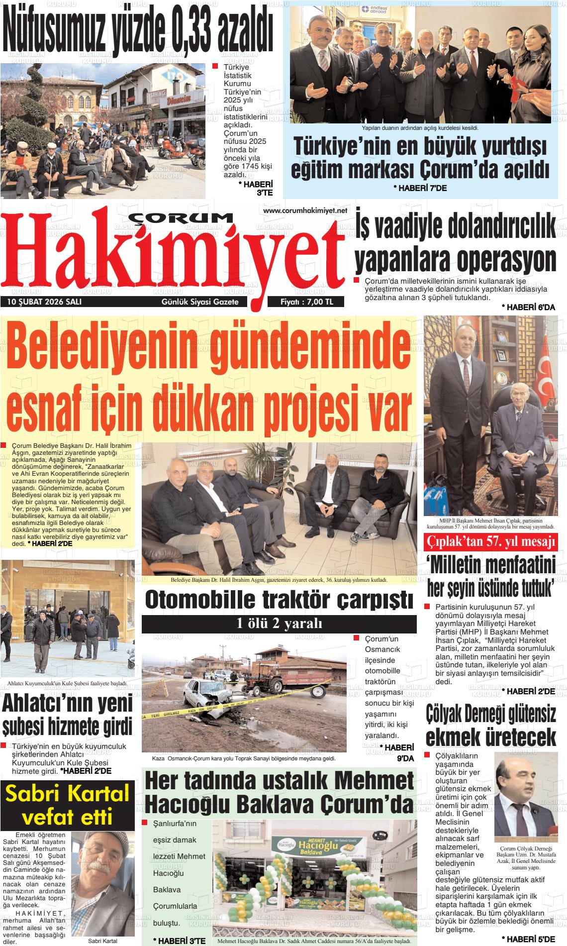 Corum Hakimiyet 10.02.2026