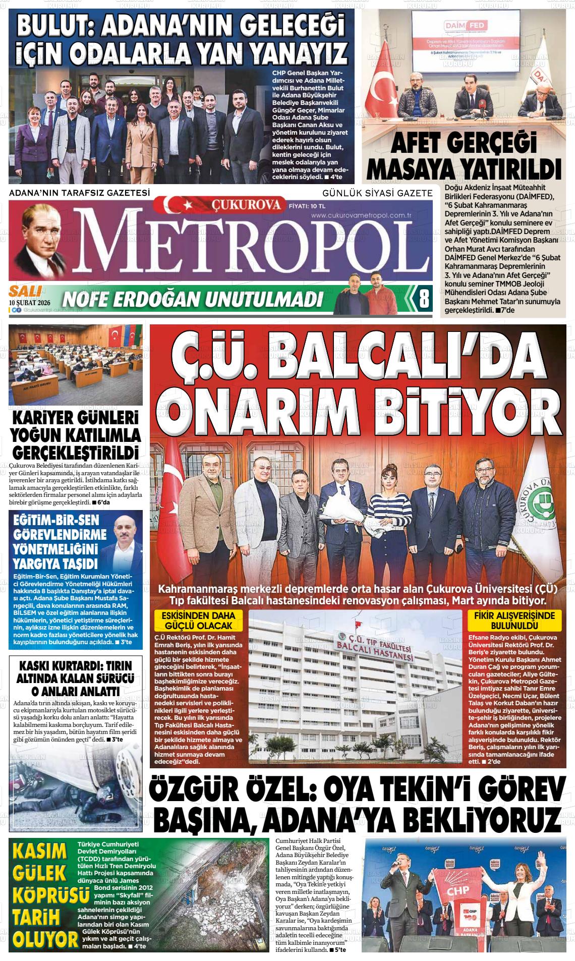 Adana Cukurovametropol 10.02.2026