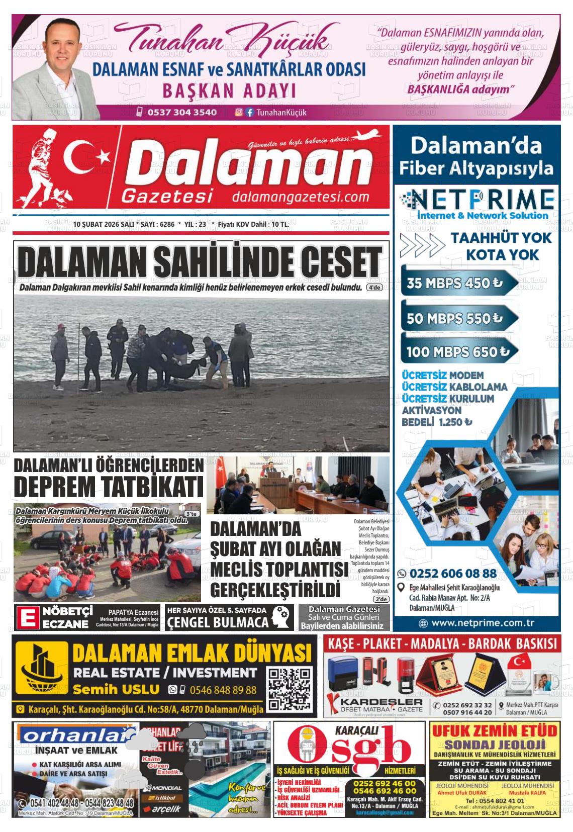 Mugla Dalaman 10.02.2026