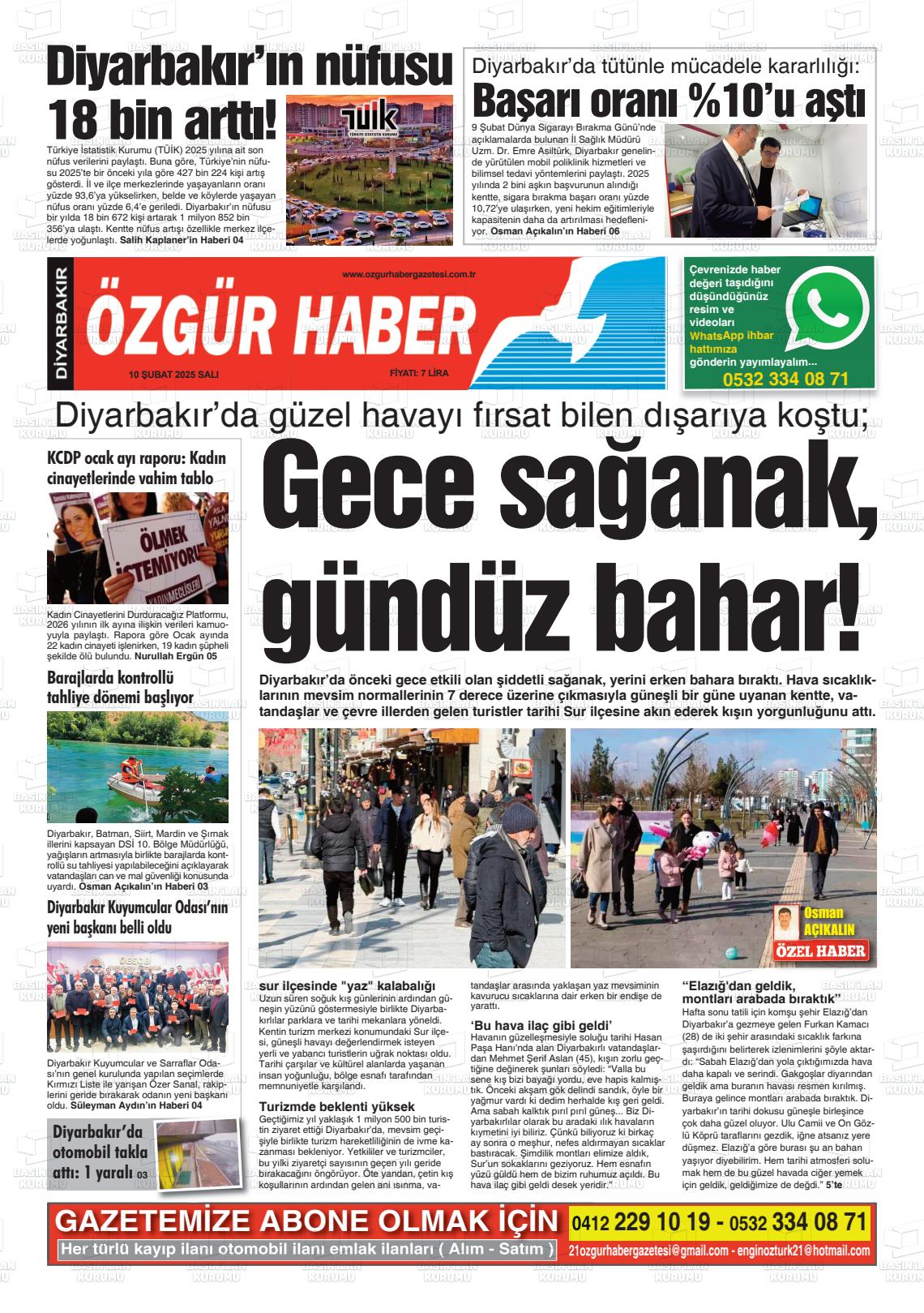 Diyarbakir Ozgurhaber 10.02.2026