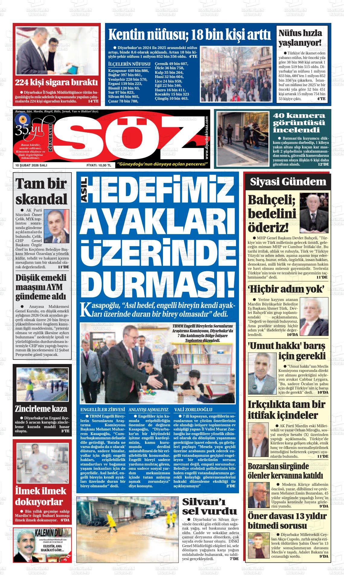 Diyarbakir Soz 10.02.2026