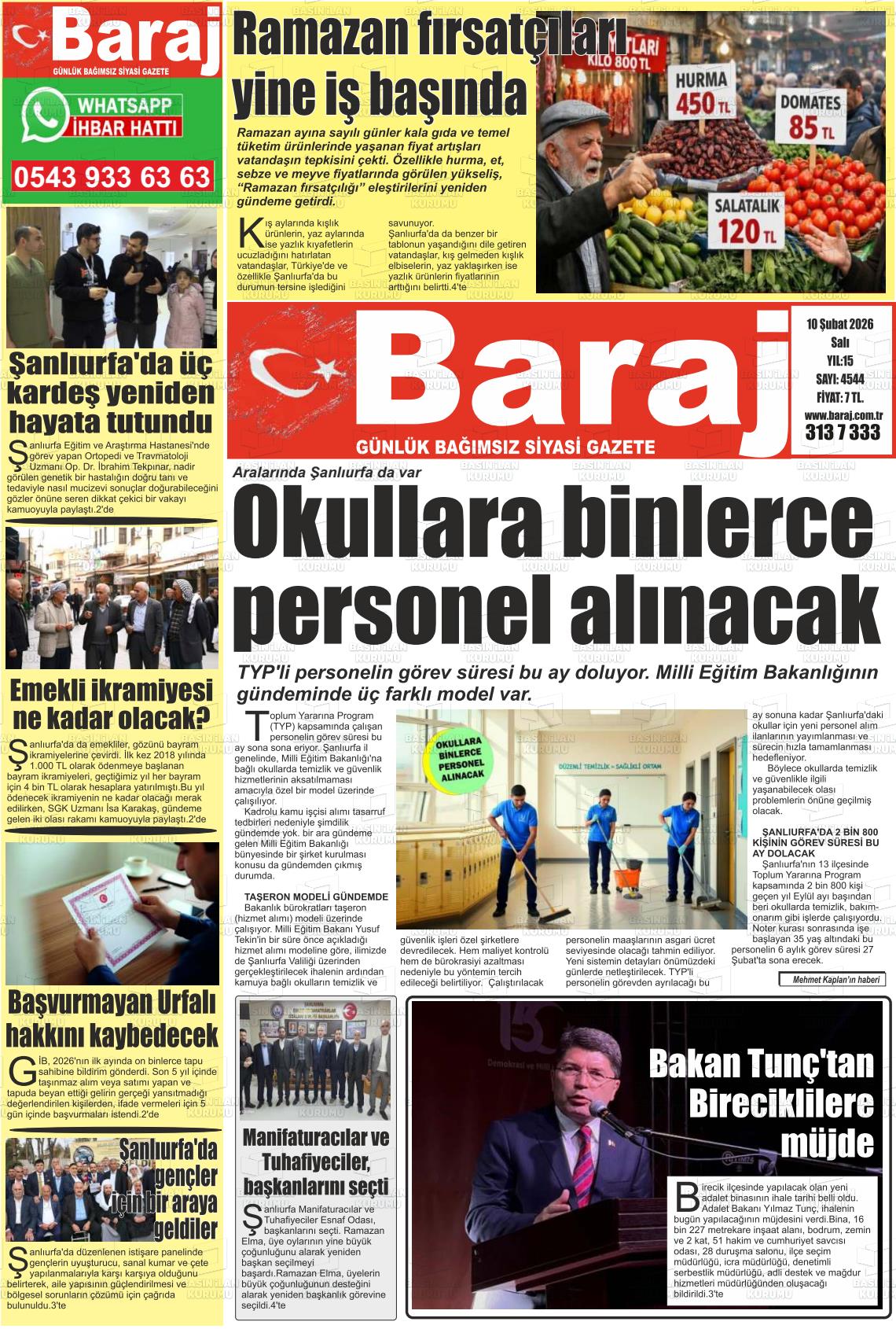 Sanliurfa Dundenbugunesafak 10.02.2026