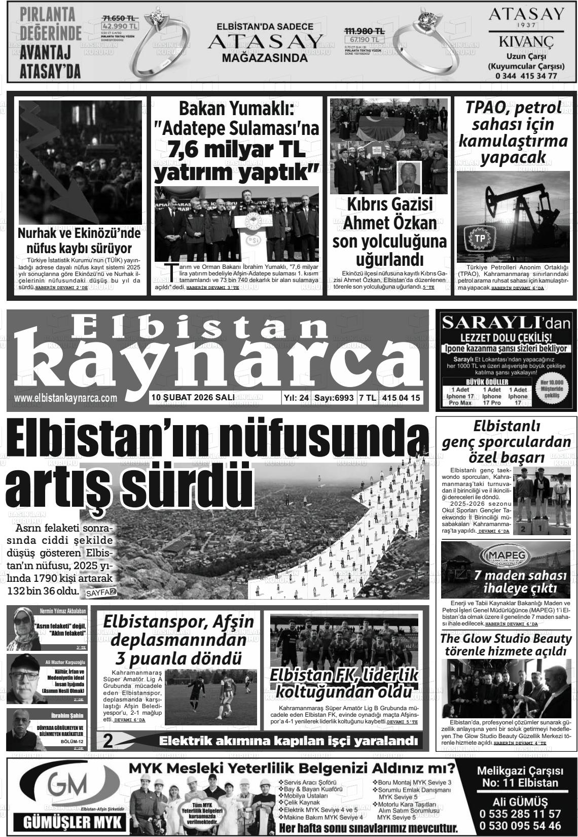 Kahramanmaras Elbistankaynarca 10.02.2026