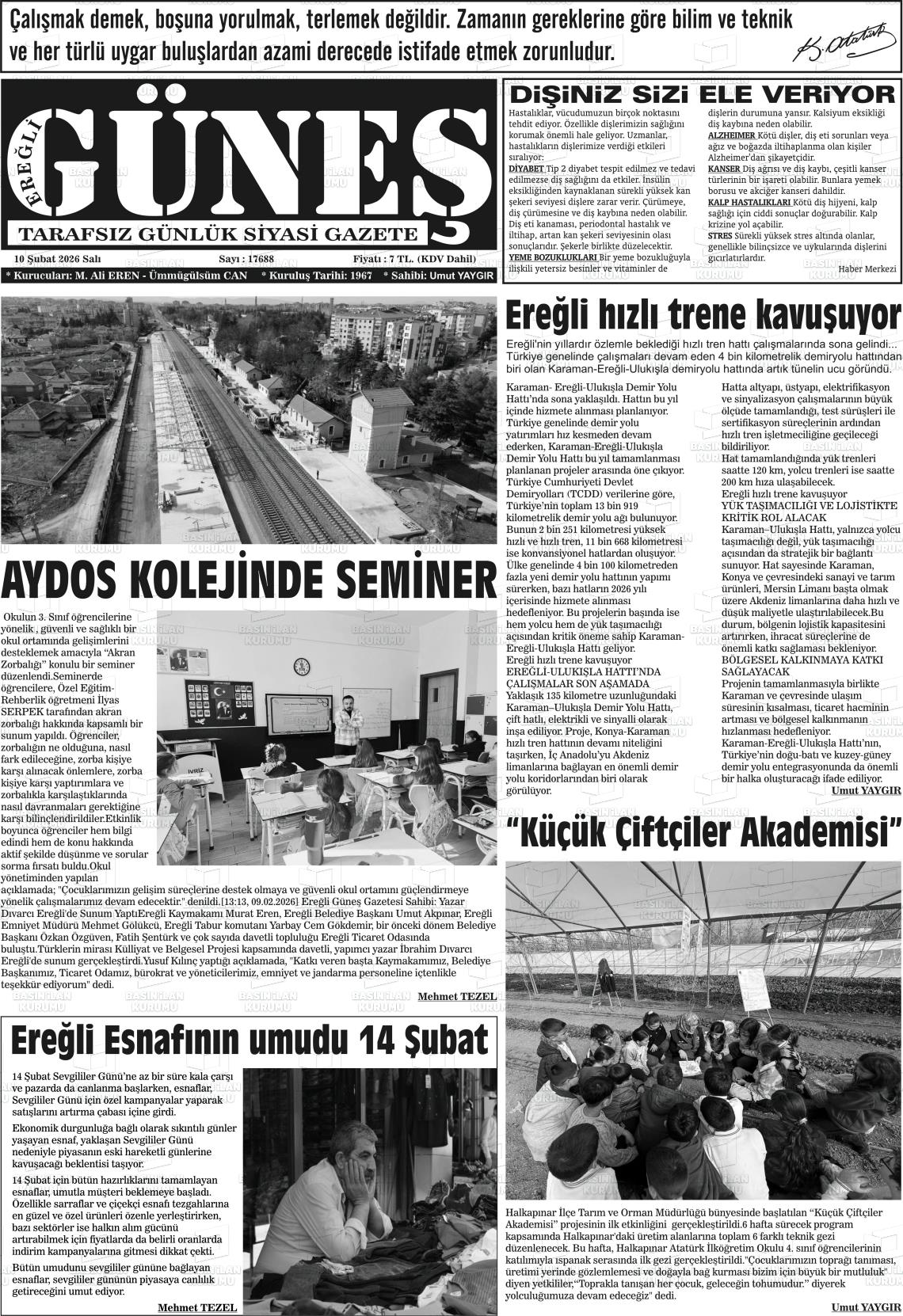 Konya Eregligunes 10.02.2026