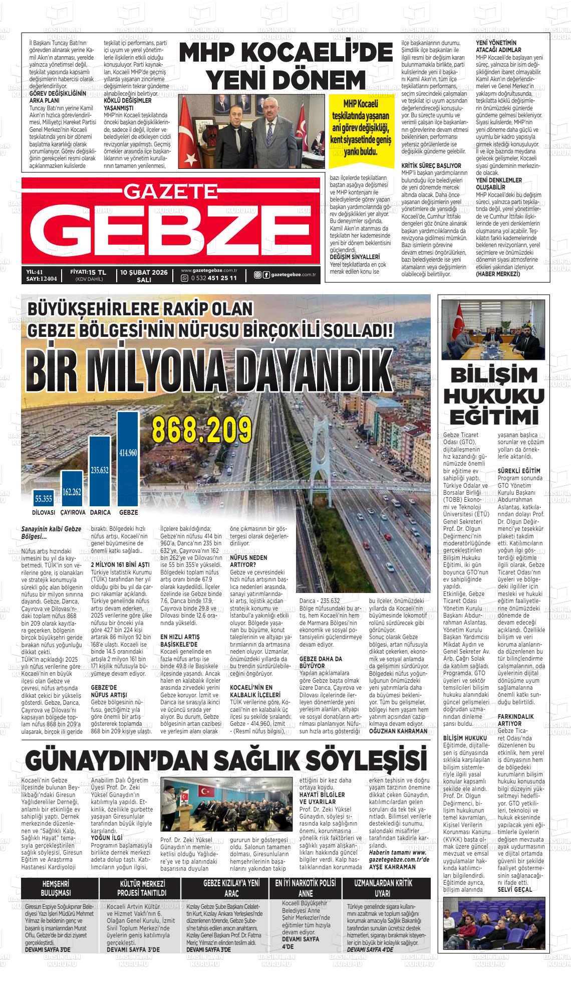 Kocaeli Gebze 10.02.2026