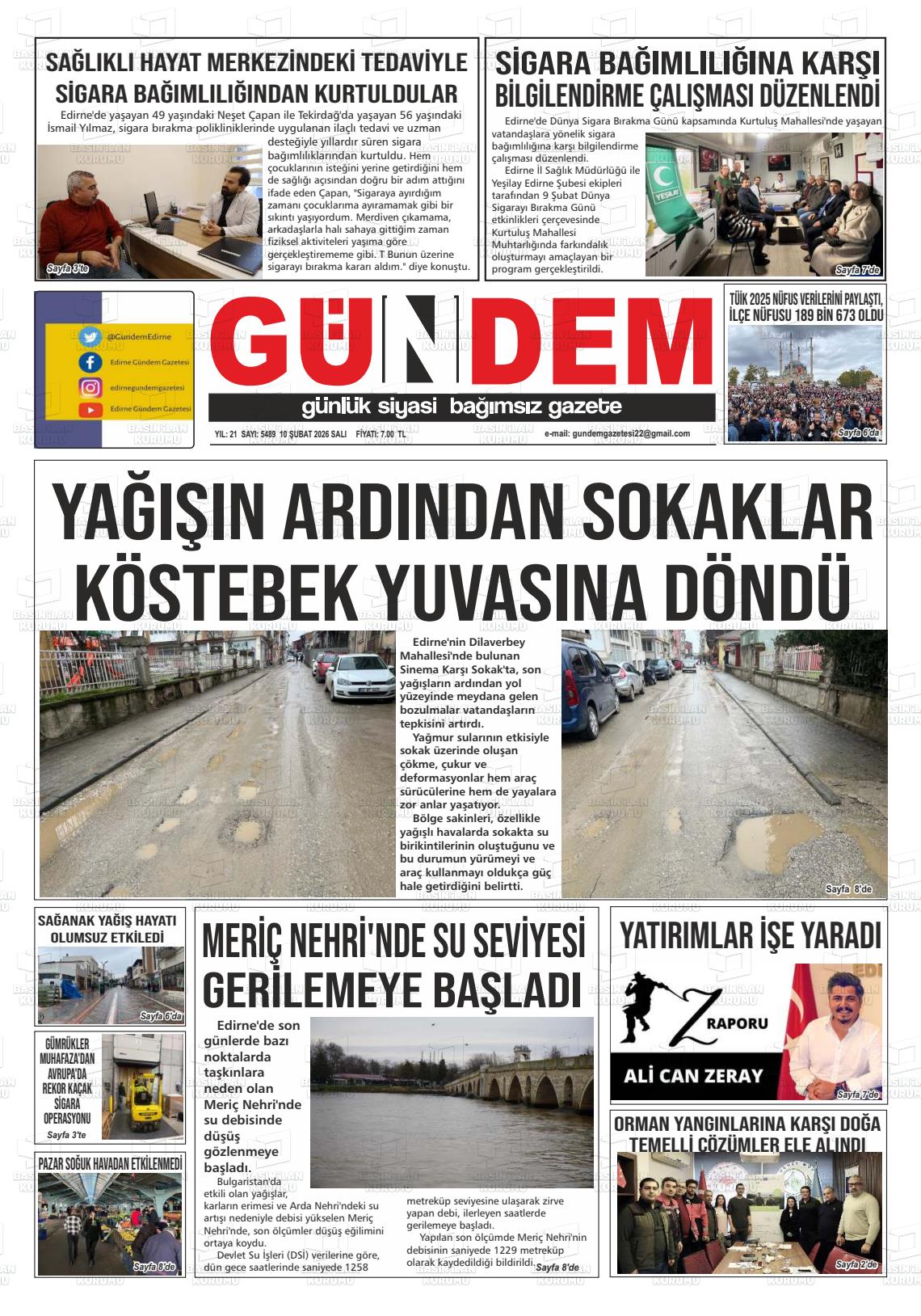 Edirne Gundem 10.02.2026