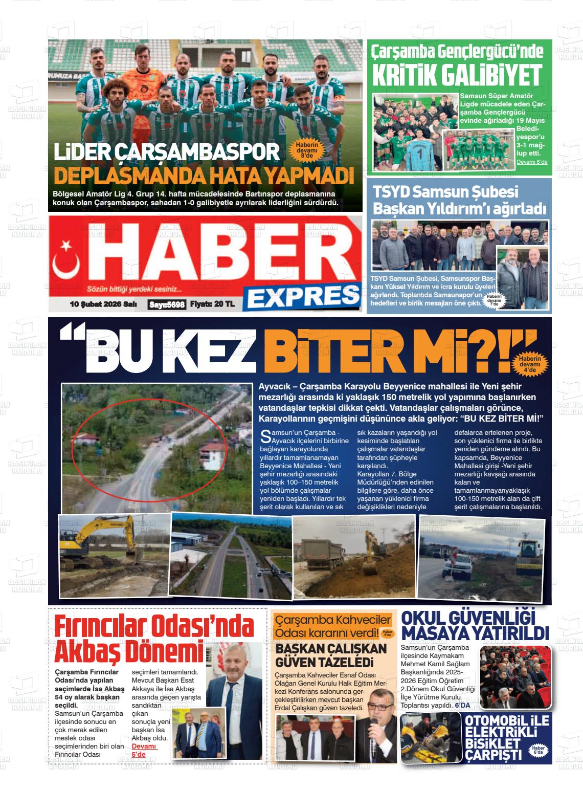 Samsun Haberexpres 10.02.2026
