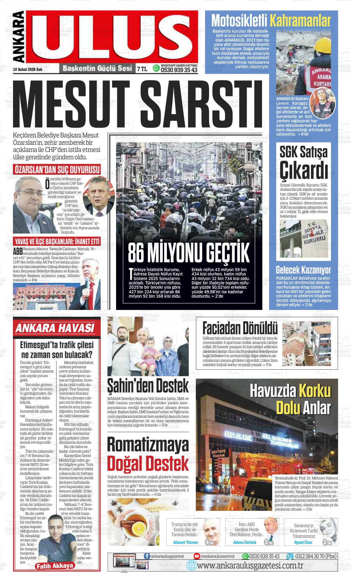 Ankara Habervaktim 10.02.2026