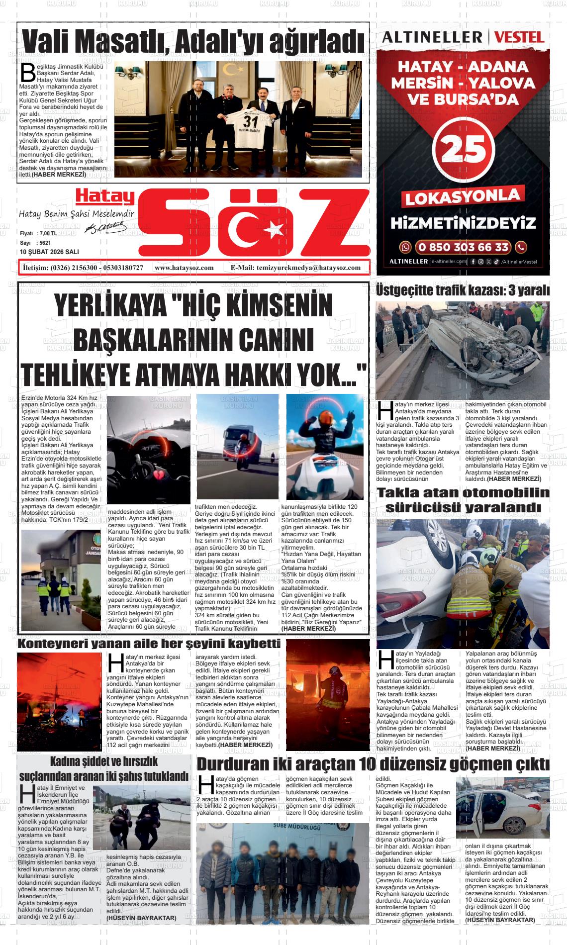 Hatay Soz 10.02.2026