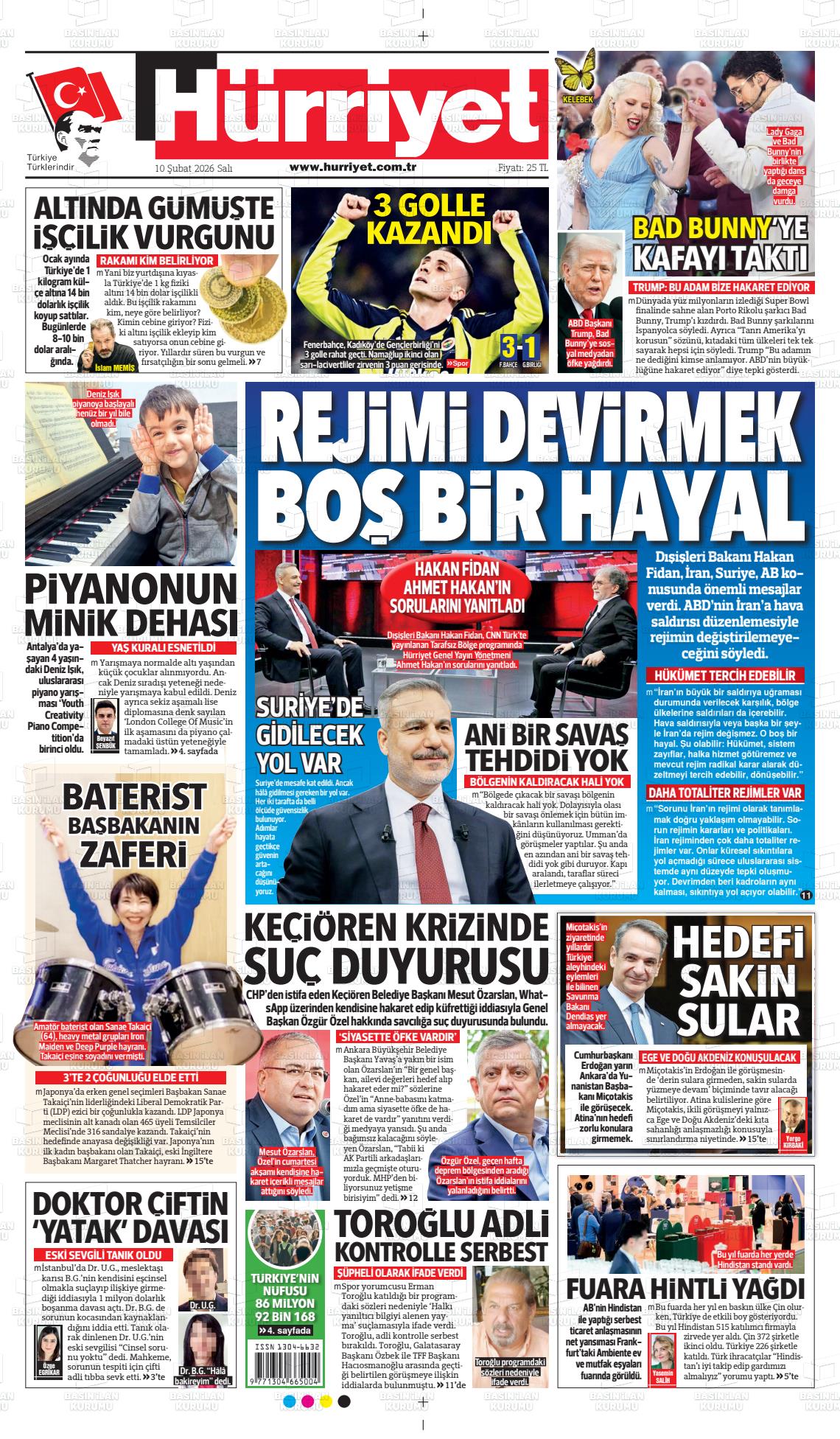 Hürriyet Gazetesi 10.02.2026