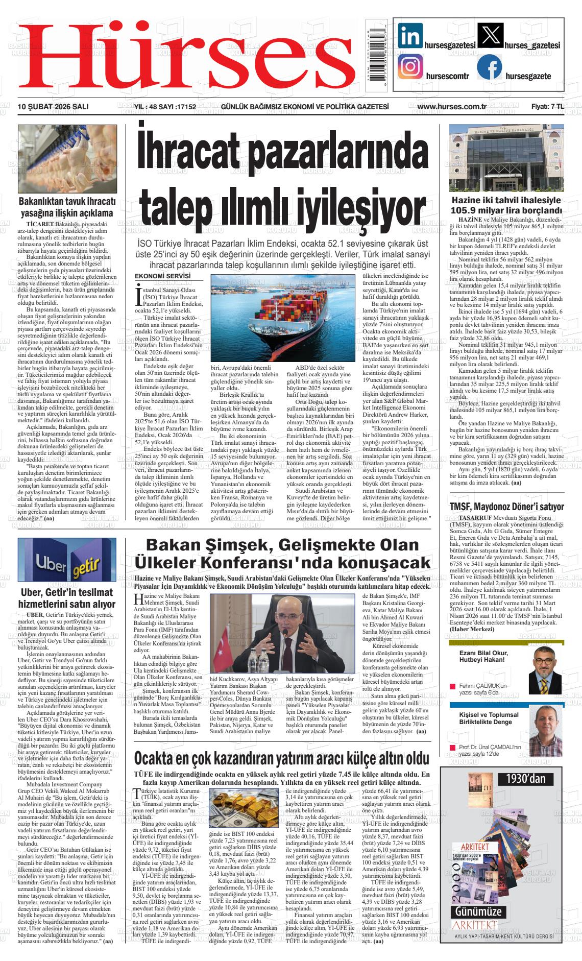 Hürses Gazetesi 10.02.2026